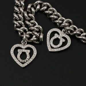 Ferragamo Gancino Heart chain link belt EUC with box